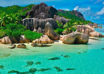 La Digue, Strand Anse Source d'Argent 
