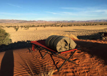 Schlafplatz in der Namibwüste 