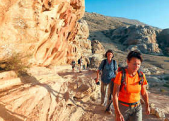 Wanderer bei Petra 