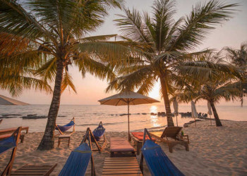 Sonnenuntergang beim Phu Quoc Eco Beach Resort 