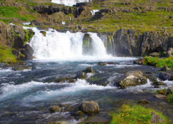 Dynjandi Wasserfall in Islands Westfjorden 
