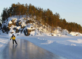 Eislaufen auf dem Saimaa