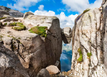 Blick auf den Kjeragbolten 