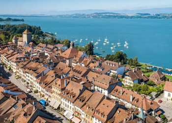 Ausblick auf Murten und den See 