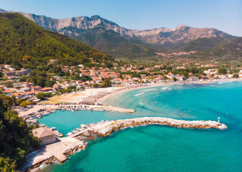 Blick auf den Golden Beach 