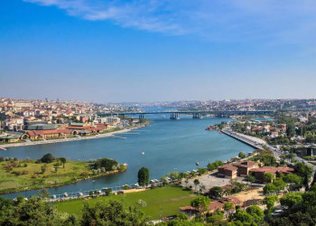 Aussicht vom Pierre Loti Hügel auf das Goldene Horn 