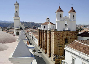 Die Altstadt von Sucre in Bolivien
