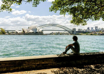 Sydney - Blick auf das Opernhaus und die Harbour Bridge