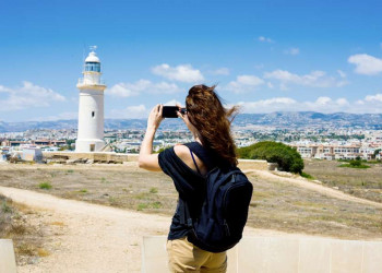 Der Leuchtturm von Paphos in Südzypern