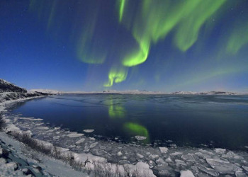 Polarlichter über dem Nationalpark Thingvellir (UNESCO-Welterbe)