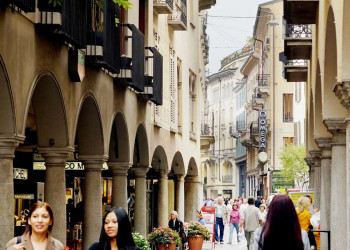 Die Einkaufsstraße Via Nassa in Lugano