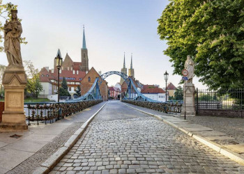 Die Dombrücke in Breslau (Wroclaw)