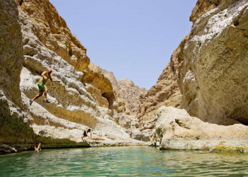 Baden im Wadi - typisch Oman