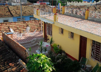Terrasse einer Casa Particular, einer kubanischen Privatpension
