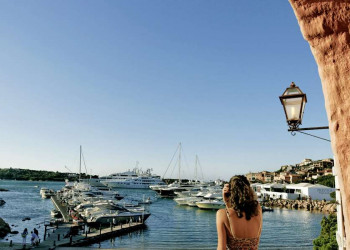 Blick auf den Hafen von Porto Cervo, Sardinien