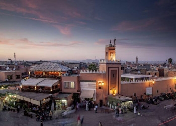 Der Djemma el-Fna (Gauklerplatz) in Marrakesch