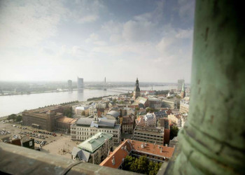 Riga vom Turm der Petrikirche