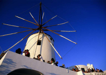 Windmühle in Ia auf Santorin