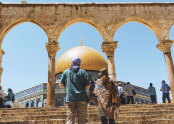Der Felsendom in Jerusalem mit seiner goldenen Kuppel