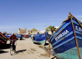 Boote im Hafen von Essaouira