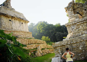 In den Ruinen von Palenque in Mexiko