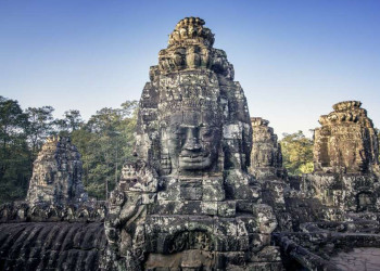 Steinerne Gesichter: der Bayon-Tempel in Kambodscha