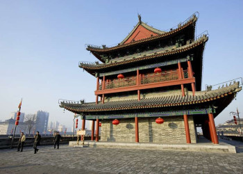 Wachturm der alten Stadtmauer von Xian, China