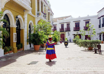 Straßenszene in Cartagena