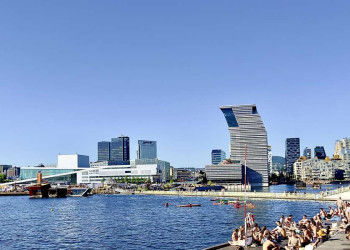 Oslos neue Skyline mit Munch Museum und Oper