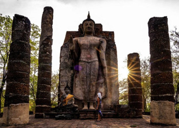 Tempel Wat Saphan Hin in Sukothai