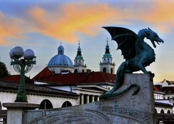 Jeder Stadt ihr Maskottchen - Reisebeginn in Ljubljana