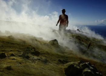 Wanderung am Rand des Vulkans auf Stromboli