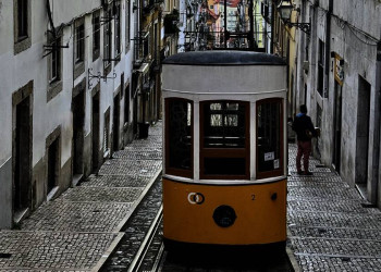 Straßenbahn,Elevador , Lissabon, Portugal