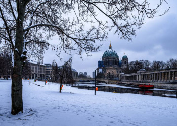 Winterliche Museumsinsel in Berlin