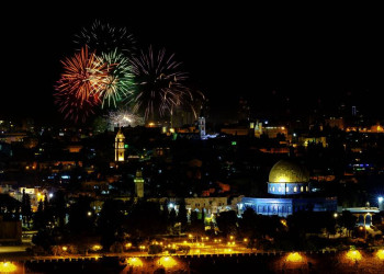 Feuerwerk über Jerusalem