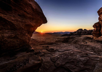Sonnenuntergang im Wadi Ram
