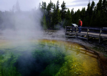 Der Morning Glory Pool im Yellowstone-Nationalpark