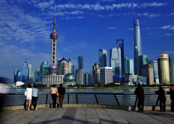 Shanghai: der Blick nach Pudong