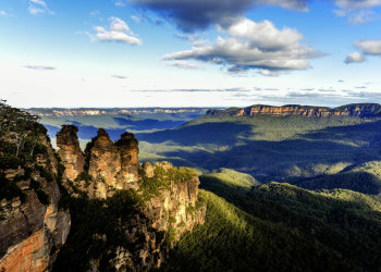 Three Sisters in den Blue Mountains, Australien