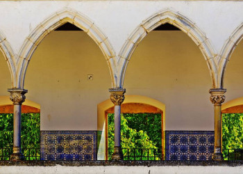 Arkaden in der Christusritterburg in Tomar