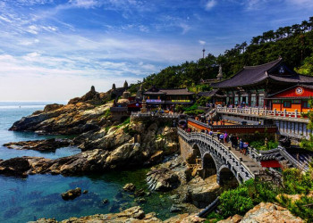 Die Hafenstadt Busan in Südkorea