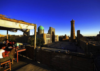 Blick auf Platz in Buchara