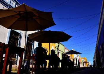 Eine Straße in Campeche