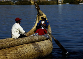 Auf dem Titicacasee in Peru