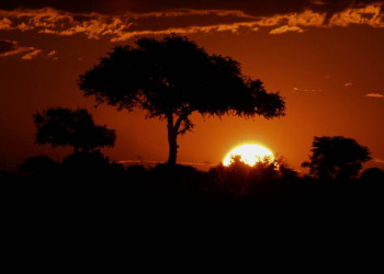 Sonnenuntergang in Namibia