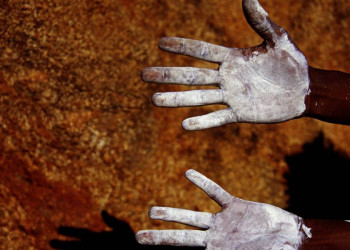 Hände von Aborigines