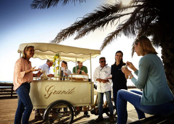 In Italien allerorts zu finden: Eisverkäufer