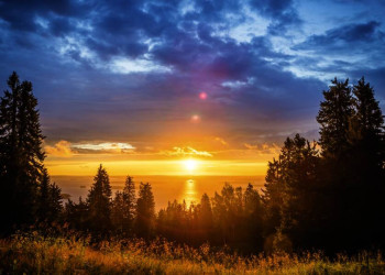 Sonnenuntergang an der Finnischen Seenplatte