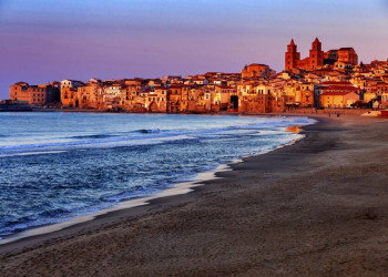 Abendstimmung am Strand von Cefalù