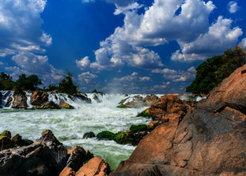 Die größten Wasserfälle Laos.